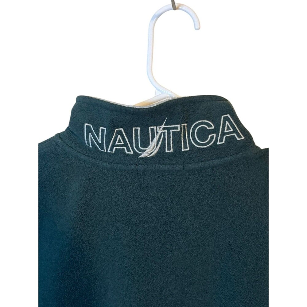Nautica Mens XL Teal Green 1/4 Zip Fleece Pullover 100 % Polyester - Picture 4 of 5